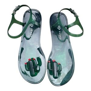 Katy Perry Collection Green Cactus Geli Thong Sandals - Size 10